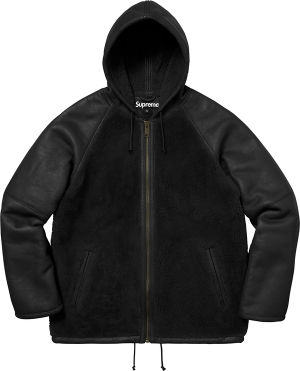 Reversed Shearling Hooded Jacket