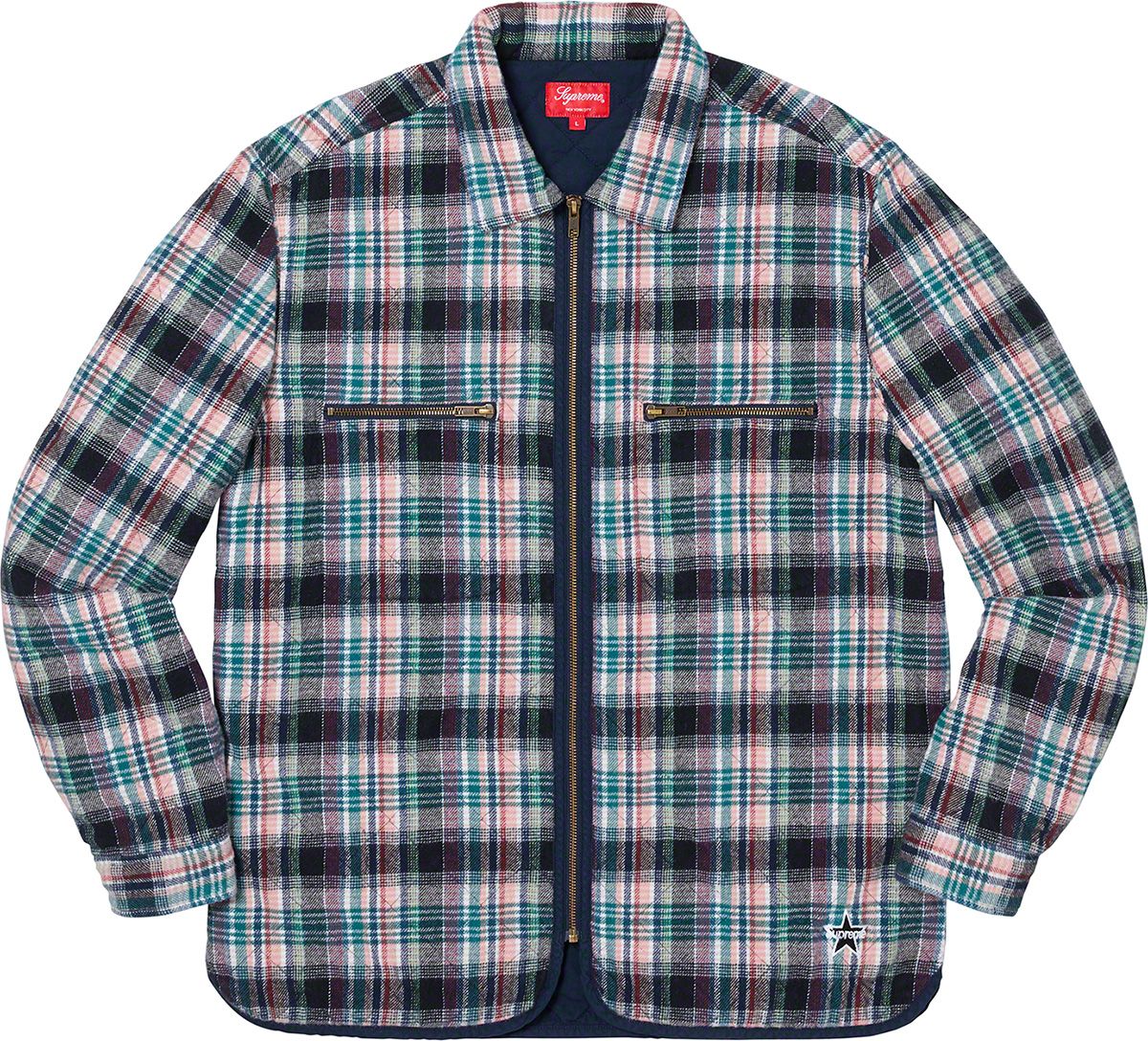 Quilted Plaid Zip Up Shirt - Fall/Winter 2019 Preview – Supreme