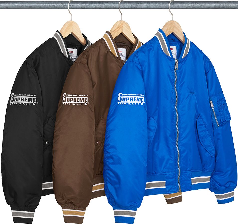 S supreme second to none ma-1 jacket