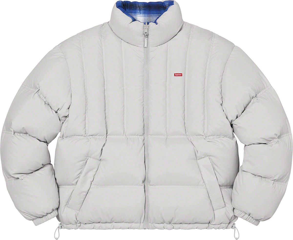 Supreme flannel reversible puffer jacket-