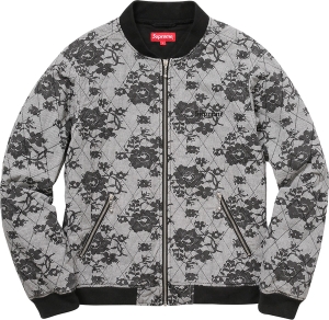 Quilted Lace Bomber Jacket