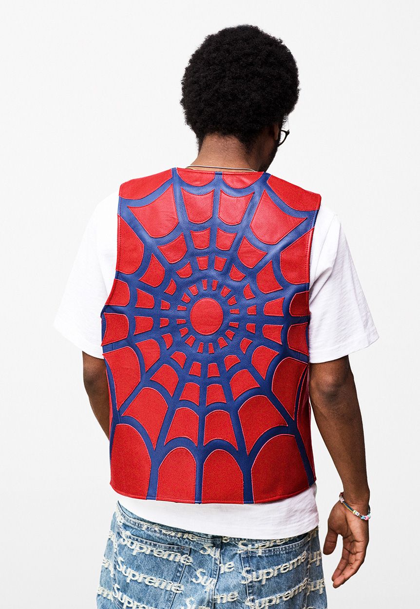 Supreme®/Vanson Leathers® Spider Web Vest, S/S Pocket Tee, Frayed Logos Regular Jean image 19/32