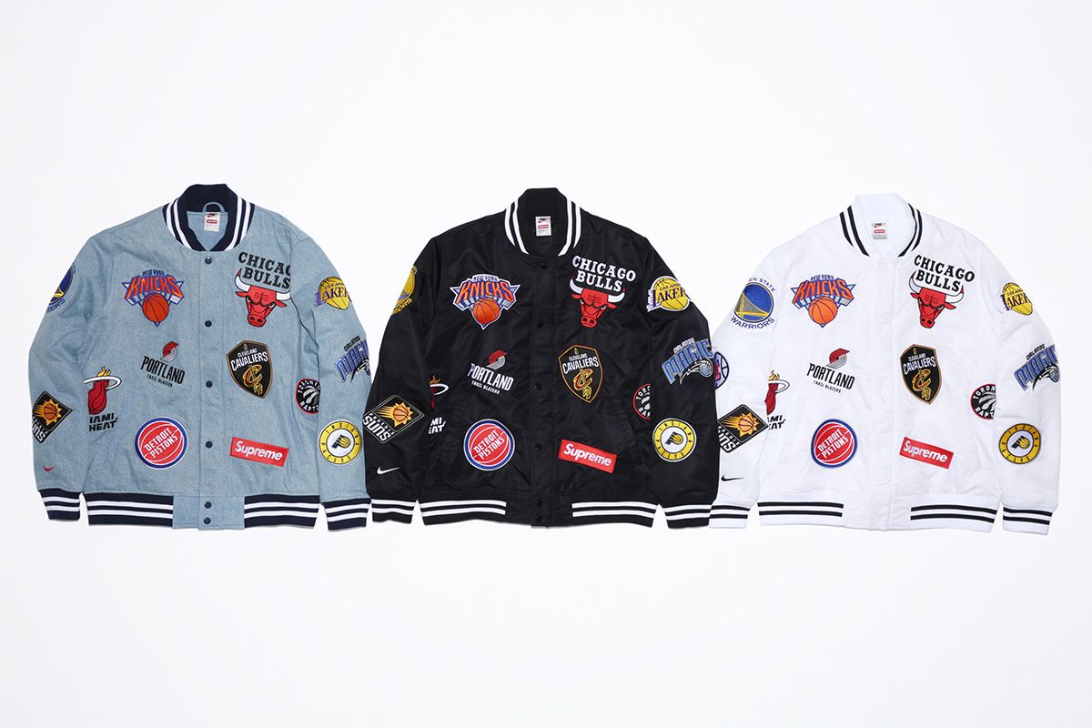 Nike x supreme x nba jacket on sale