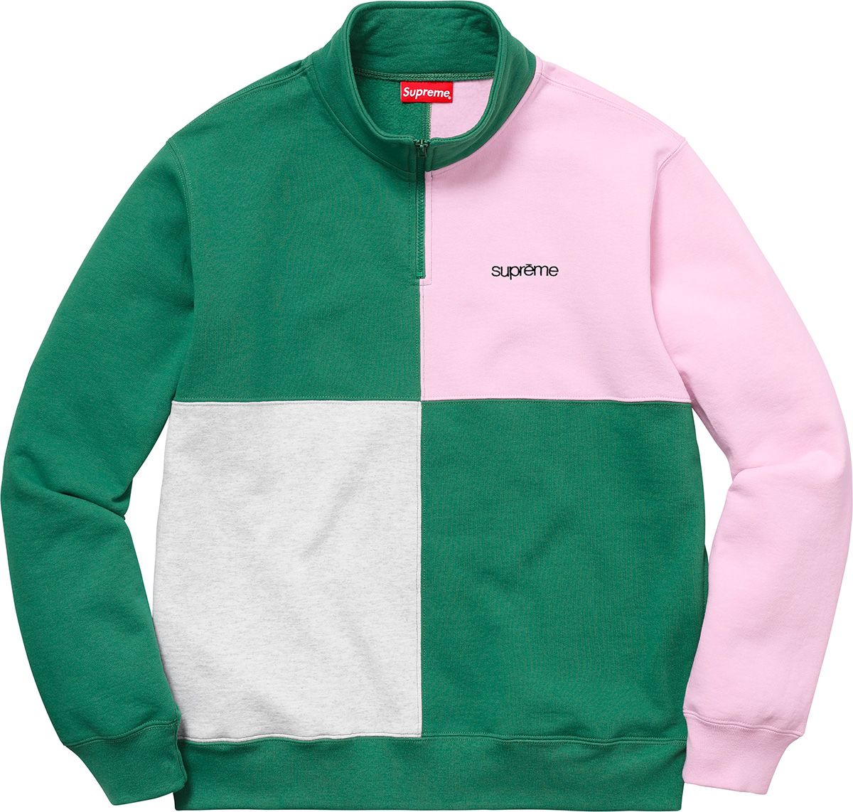 Color Blocked Half Zip Sweatshirt – Supreme