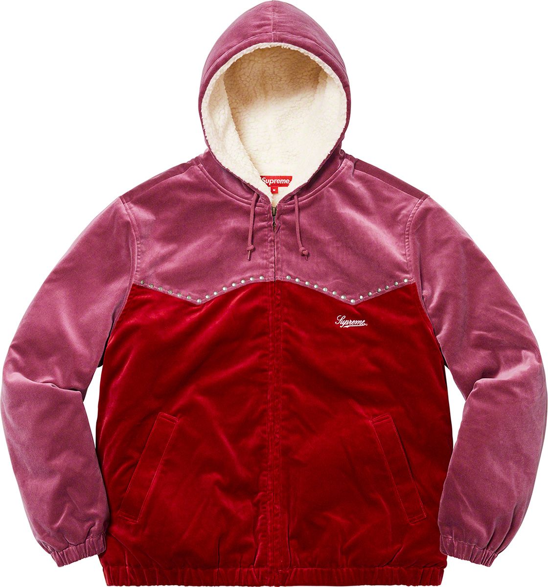 Studded Velvet Hooded Work Jacket – Supreme