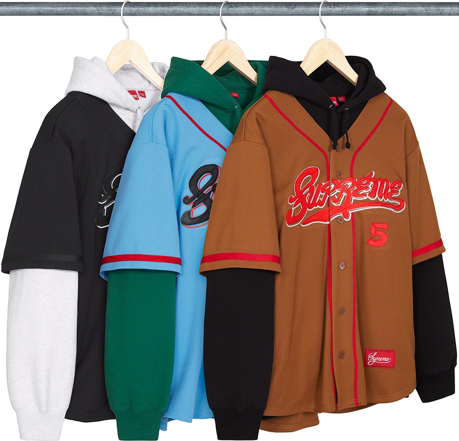 Baseball Jersey Hooded Sweatshirt – Supreme