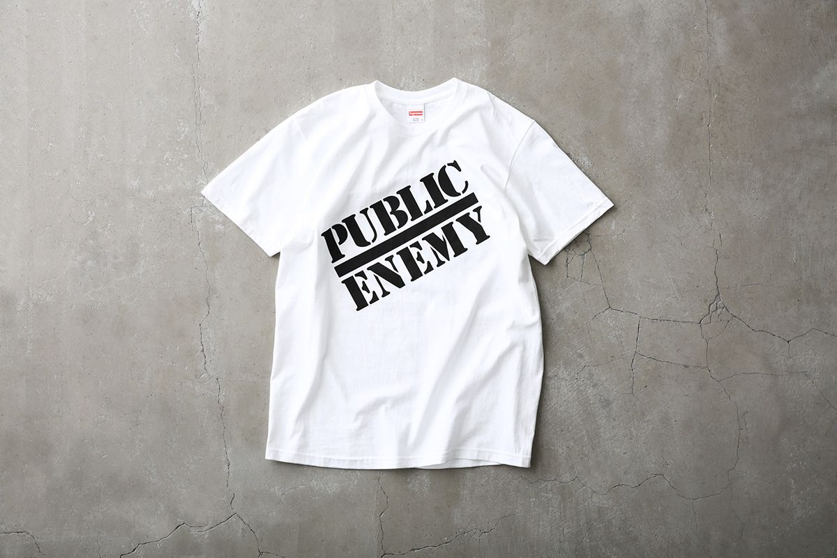 Supreme public enemy tee white deals