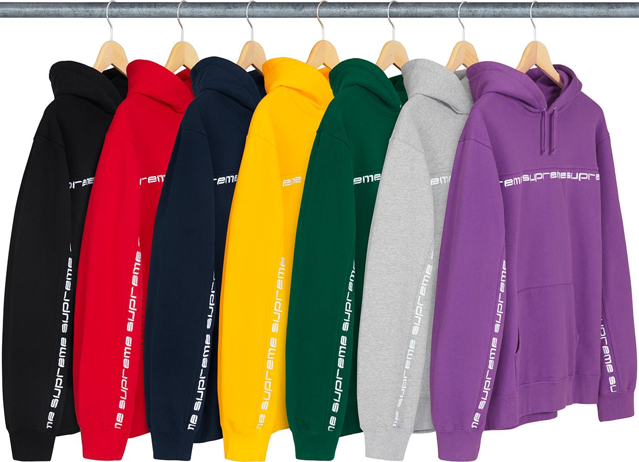 Text Stripe Hooded Sweatshirt – Supreme