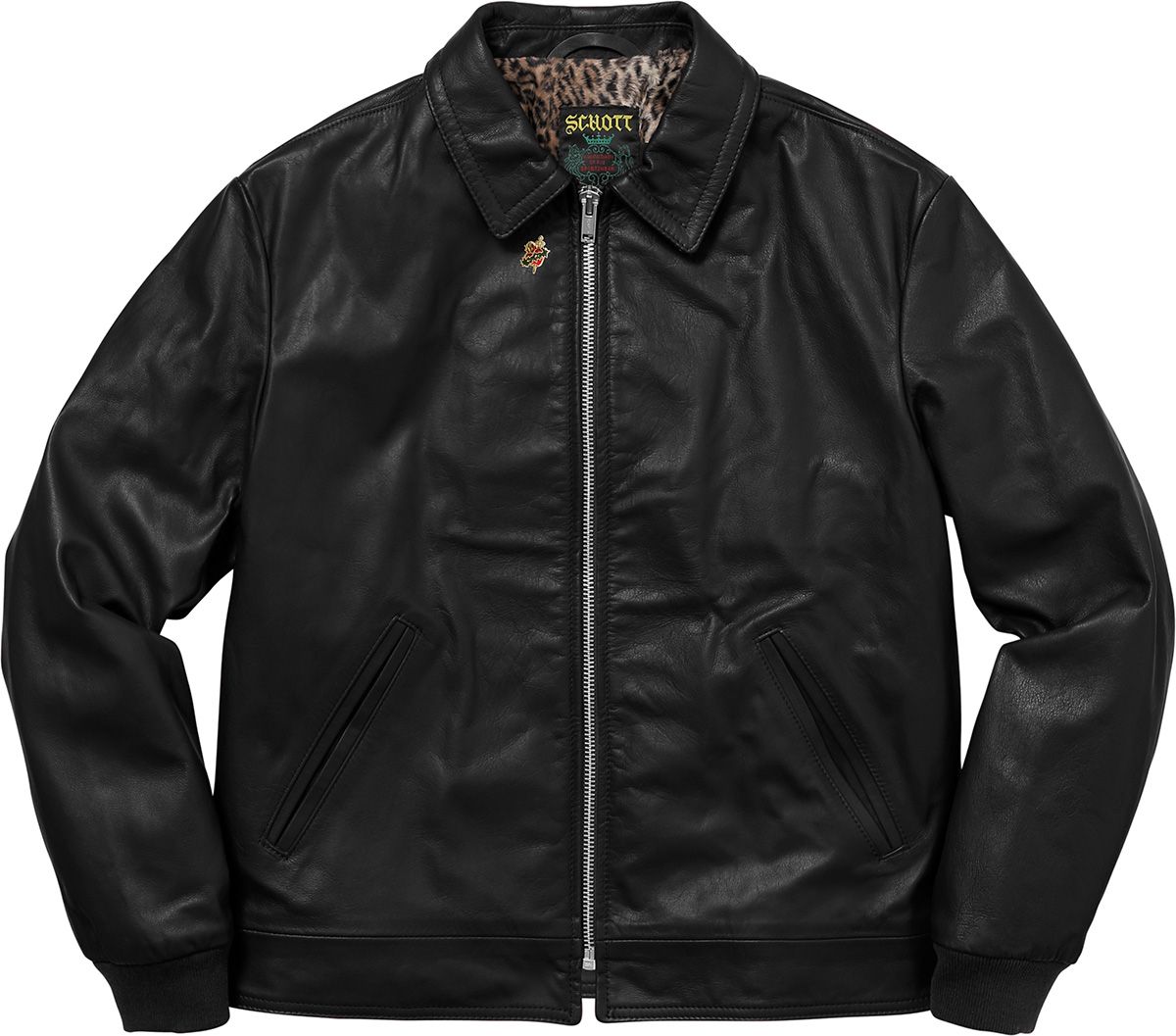 Supreme®/Schott® Leopard Lined Leather Work Jacket – Supreme