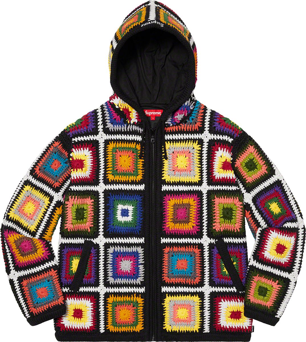 Crochet Hooded Zip Up Sweater – Supreme