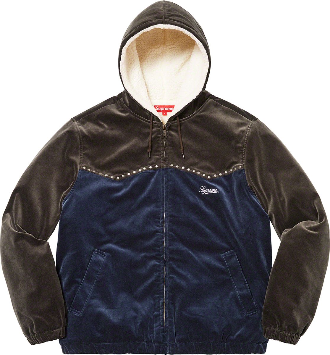 Studded Velvet Hooded Work Jacket – Supreme