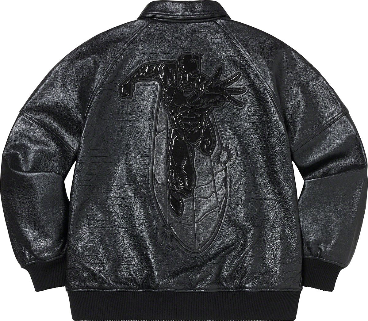 Silver Surfer Leather Varsity Jacket – Supreme