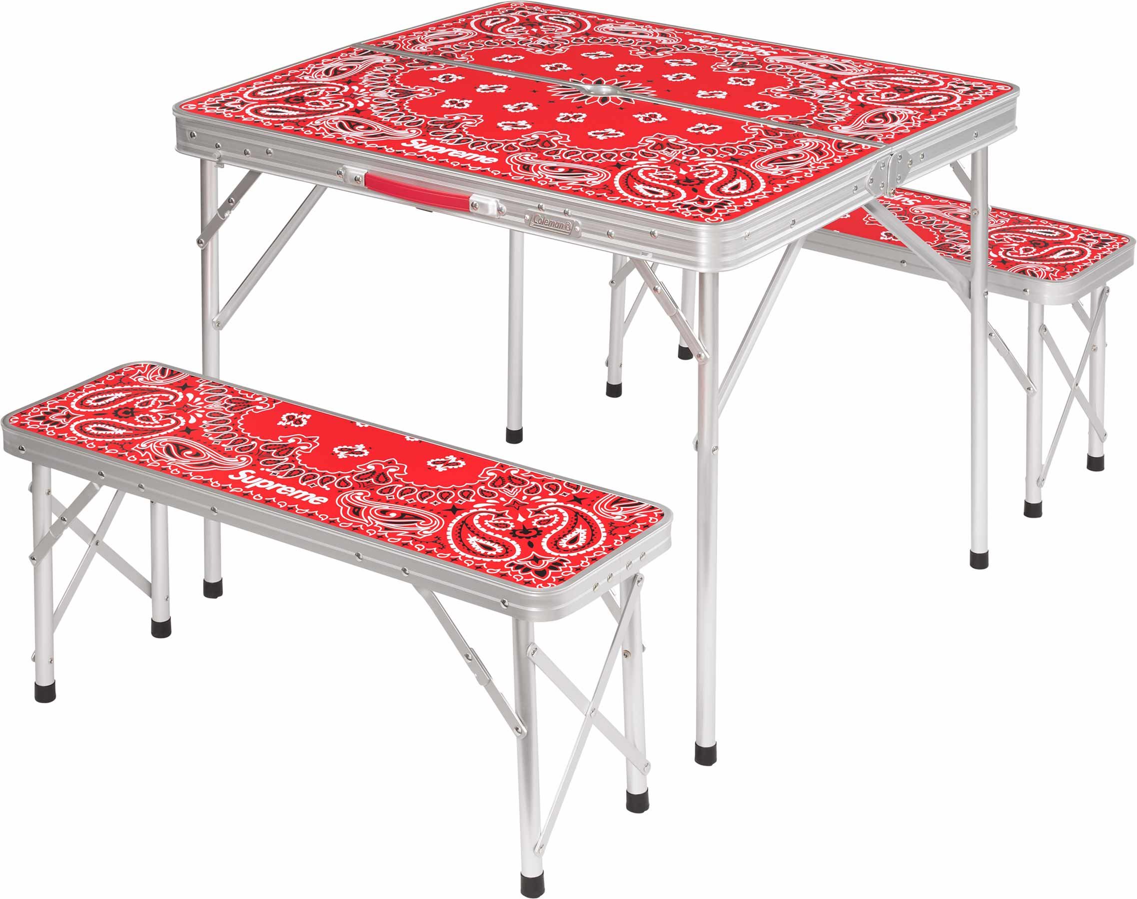 Supreme x Coleman Folding Table Set かわいい Red