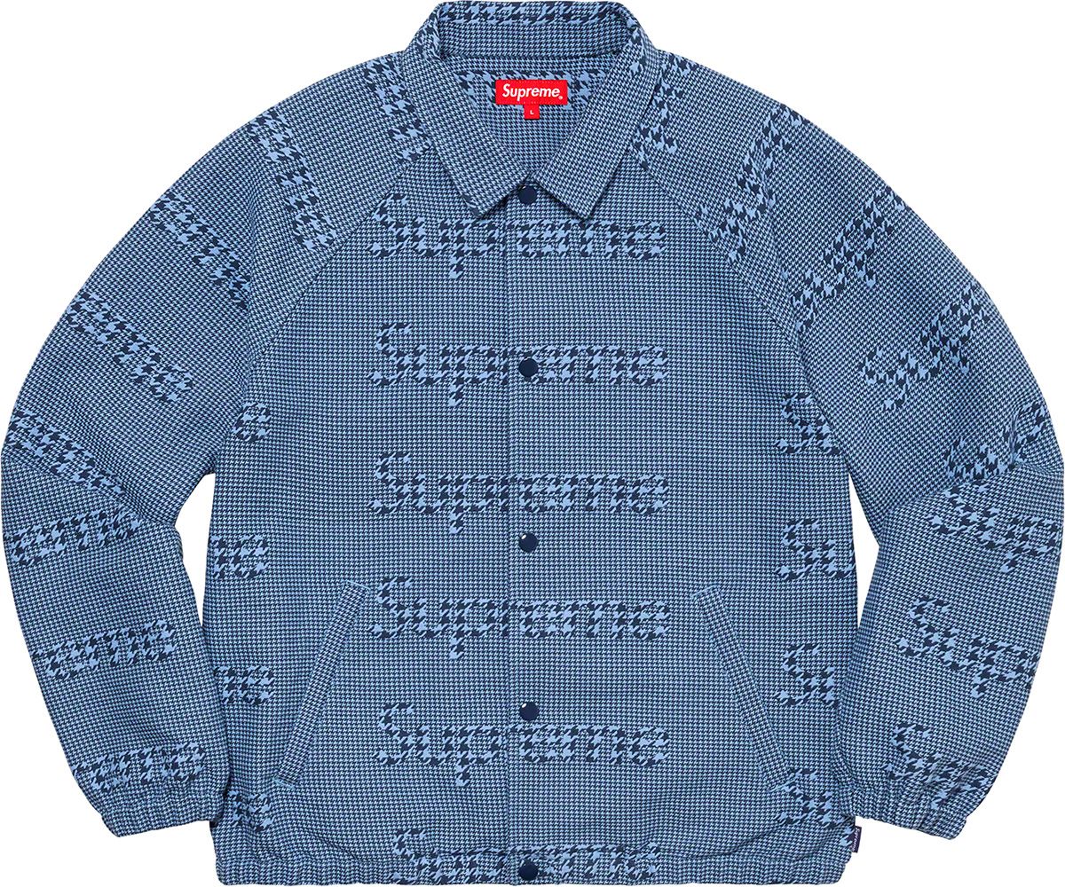 Houndstooth Logos Snap Front Jacket – Supreme