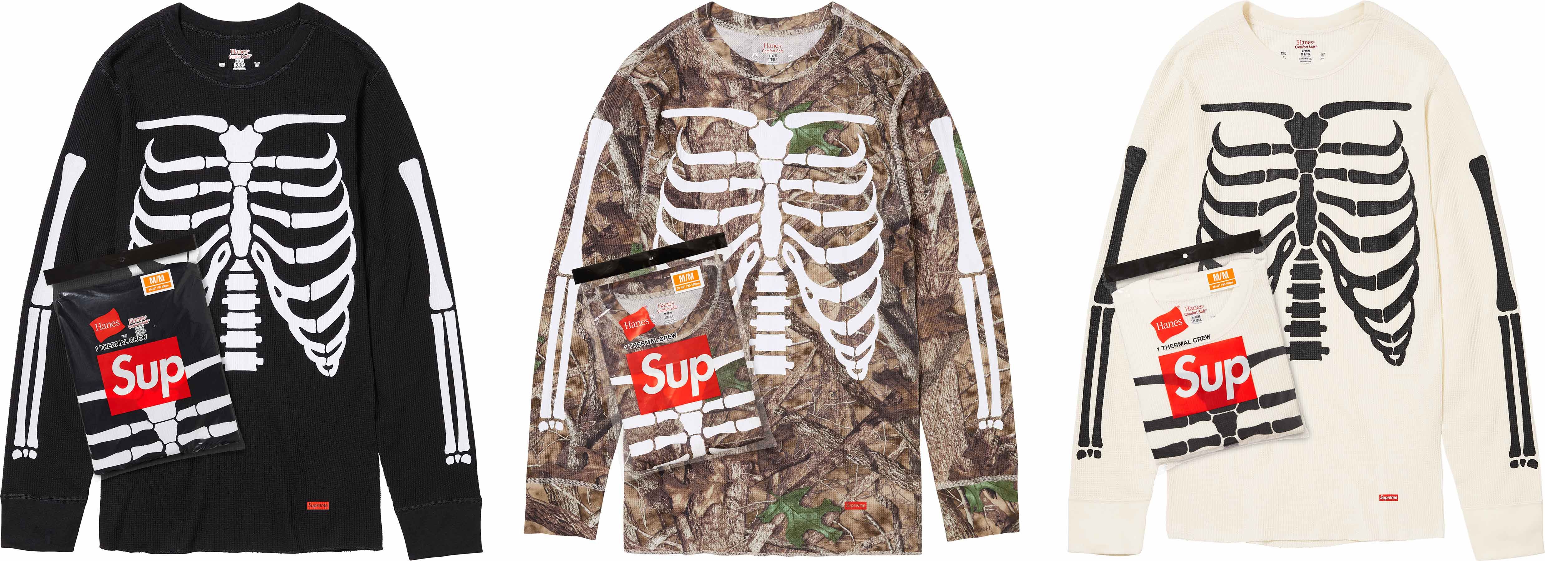 Supreme × Hanes Bones Thermal Crew 1 Pack Black Lサイズ シュプリーム ヘインズ サーマル ブラック  01(その他)｜売買されたオークション情報、yahooの商品情報をアーカイブ公開 - オークファン ブランド別