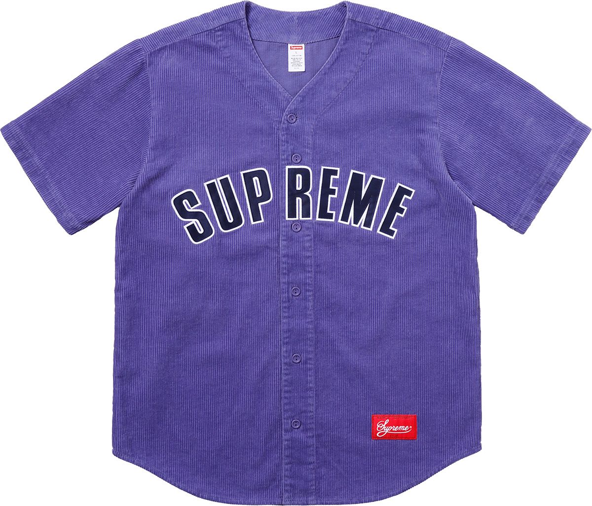 Supreme Corduroy Baseball Jersey high quality - Green