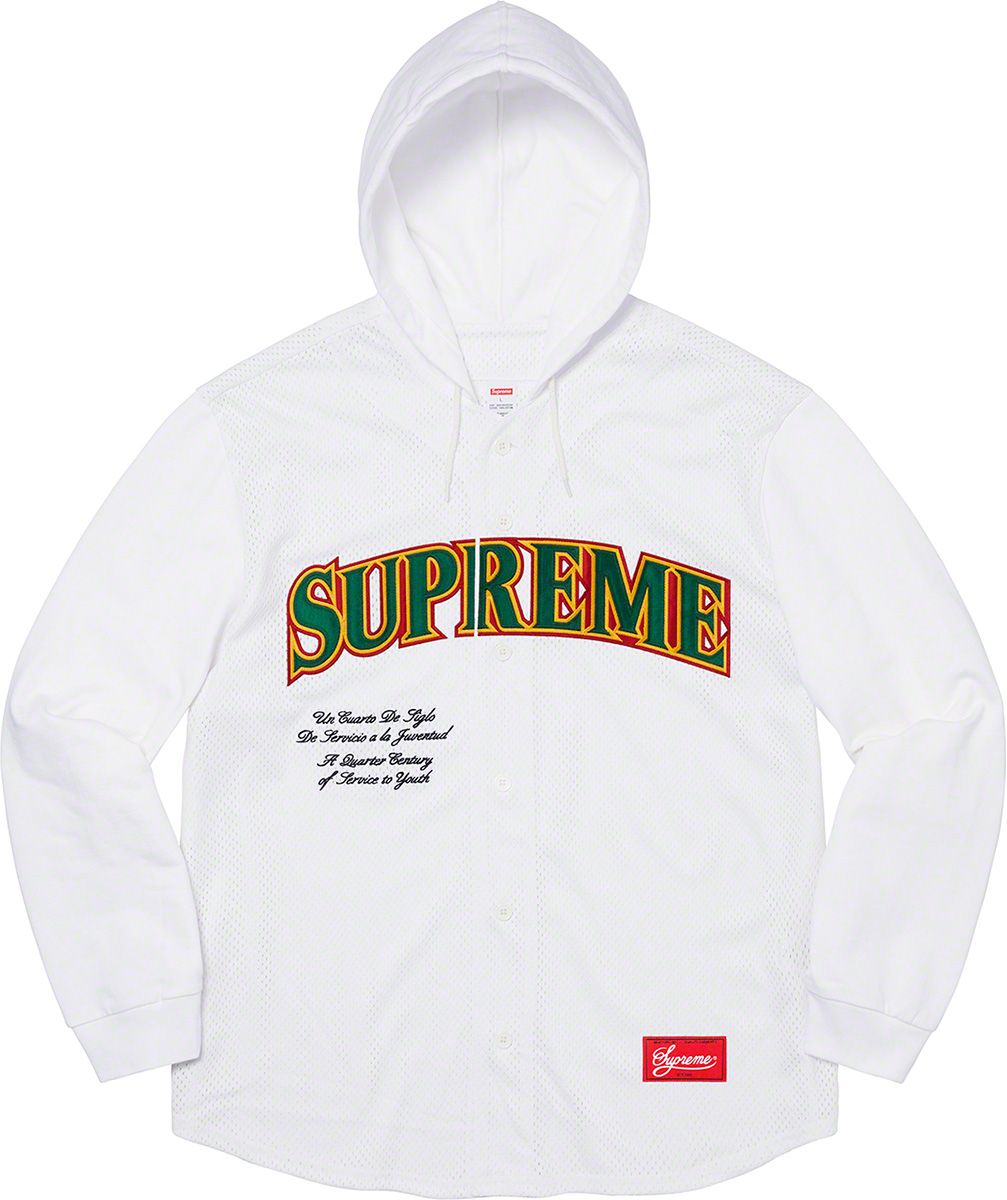 Mesh Hooded L/S Baseball Jersey – Supreme