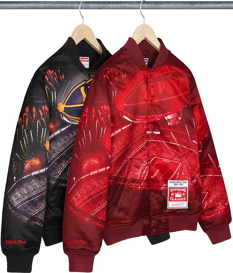 Supreme®/Mitchell & Ness® Stadium Satin Varsity Jacket – Supreme