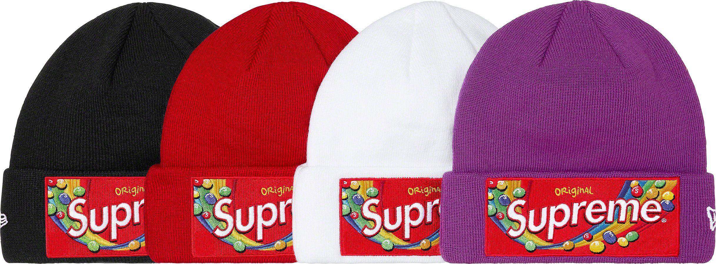 Supreme x New high quality Era FW21 Skittles White Beanie