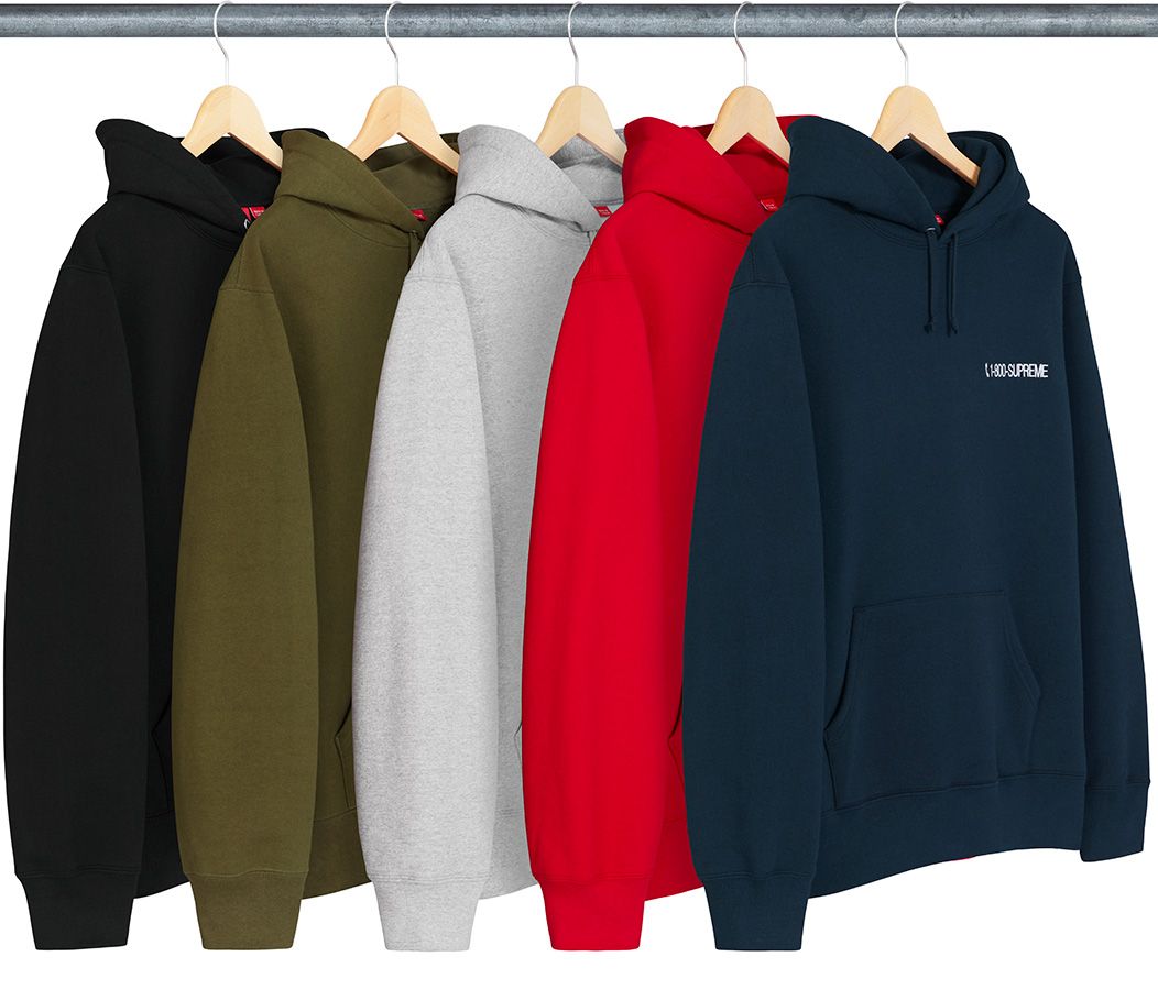 1-800 Hooded Sweatshirt – Supreme