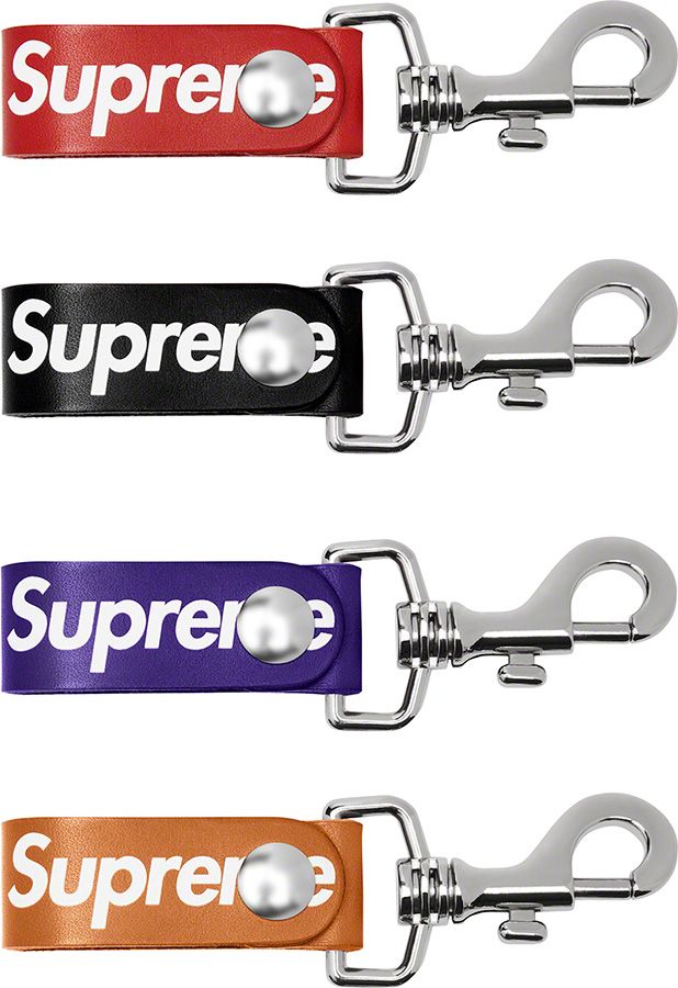 Supreme top leather keychain