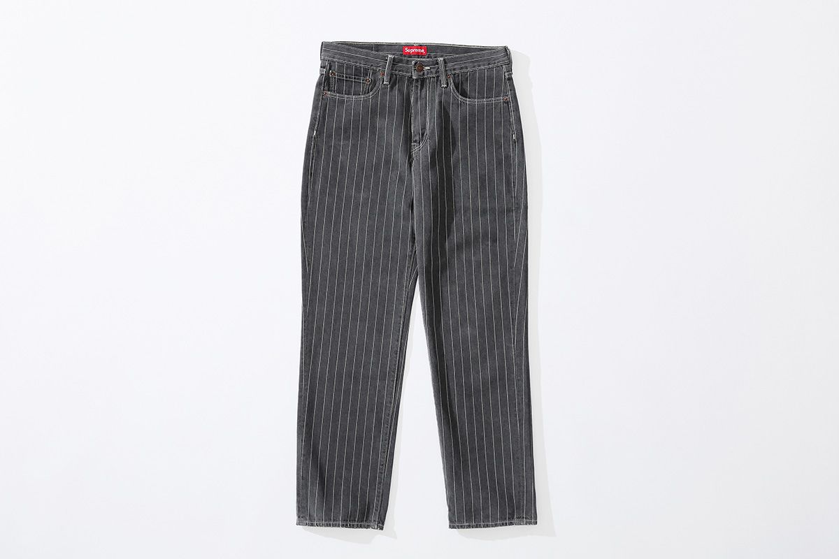 Supreme striped jeans shops