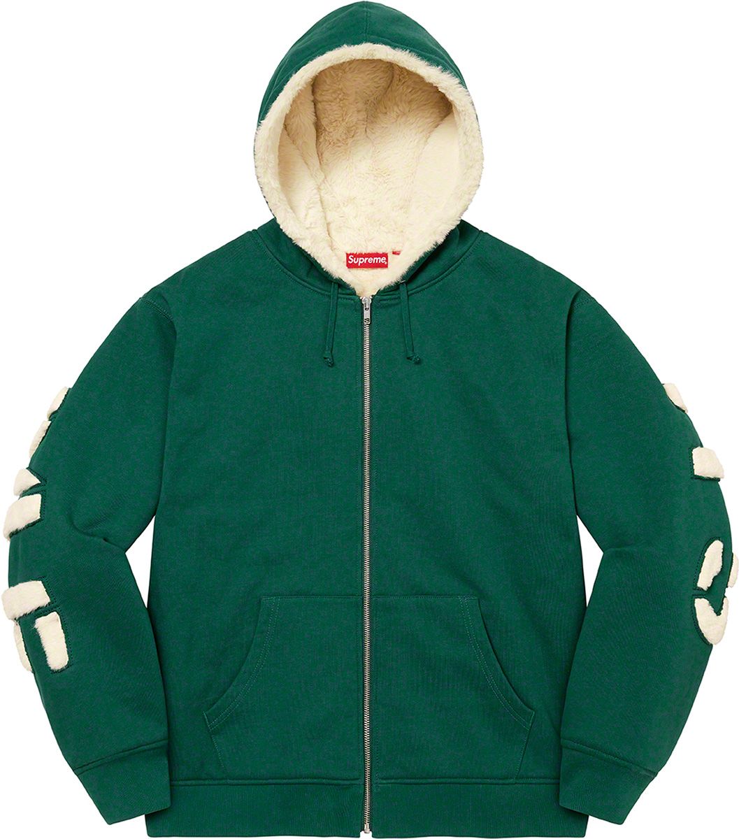 Faux Fur Lined Zip Up Hooded Sweatshirt – Supreme