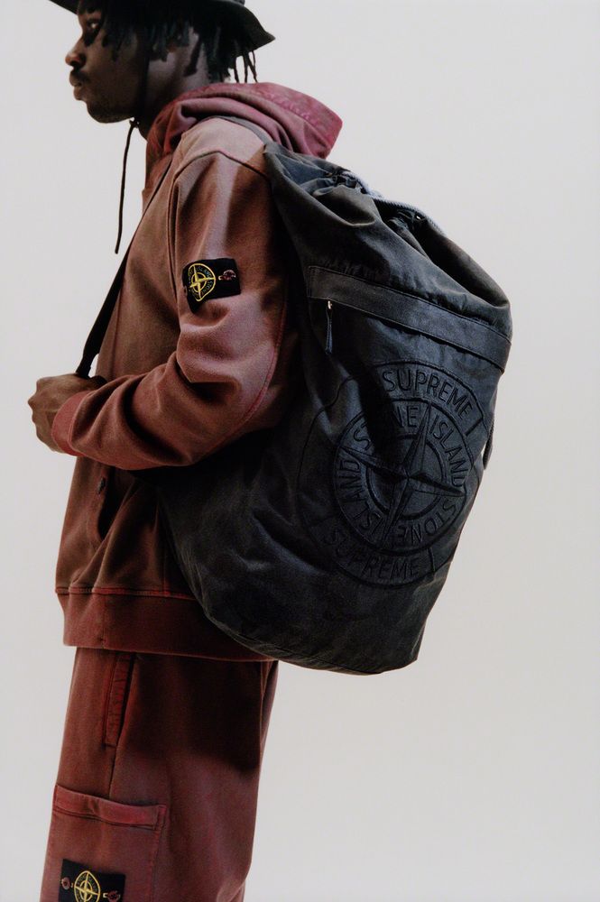 Supreme stone island camo backpack online