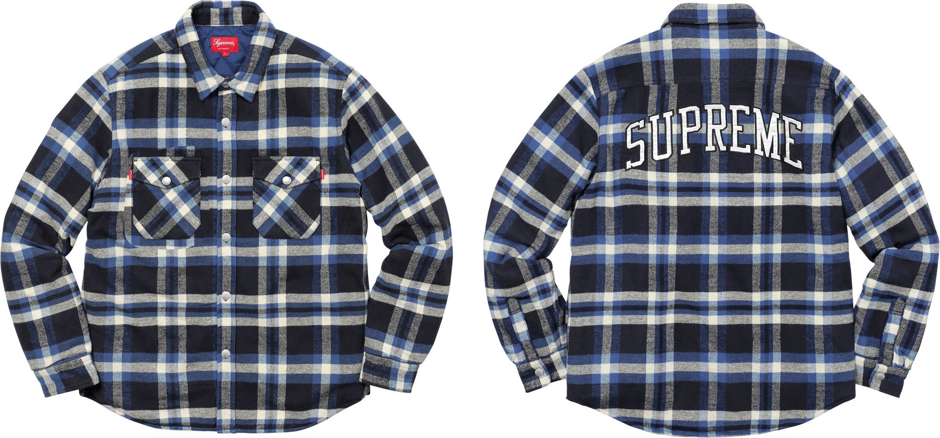 Quilted Arc Logo Flannel Shirt – Supreme