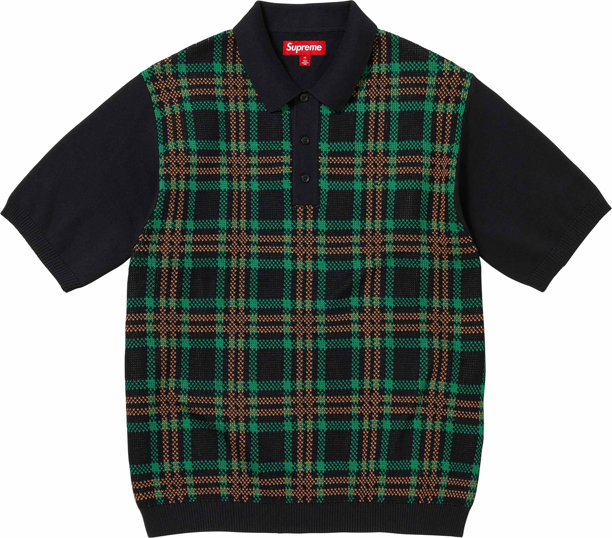 Plaid Knit S/S Polo – Supreme