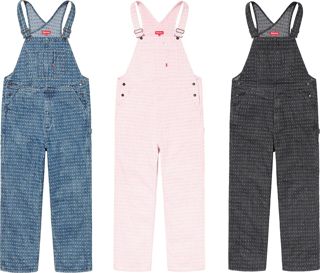 Jacquard Logos Denim Overalls – Supreme