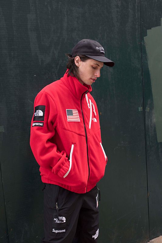 North face supreme red jacket sale