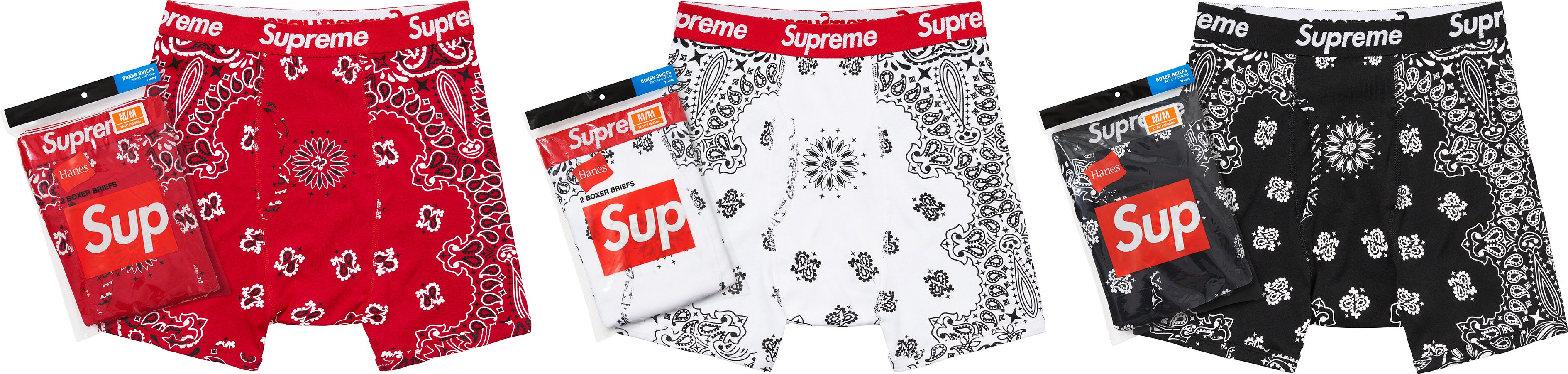 Supreme®/Hanes® Bandana Boxer Briefs (2 Pack) – Supreme