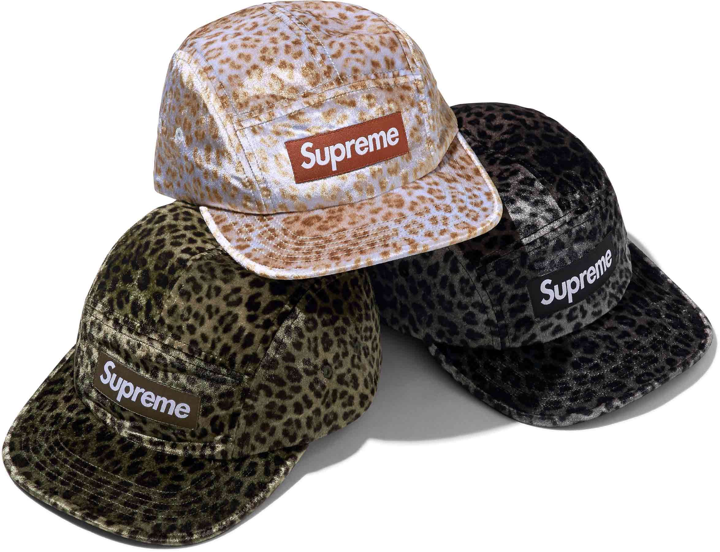 Leopard Velvet Camp Cap – Supreme