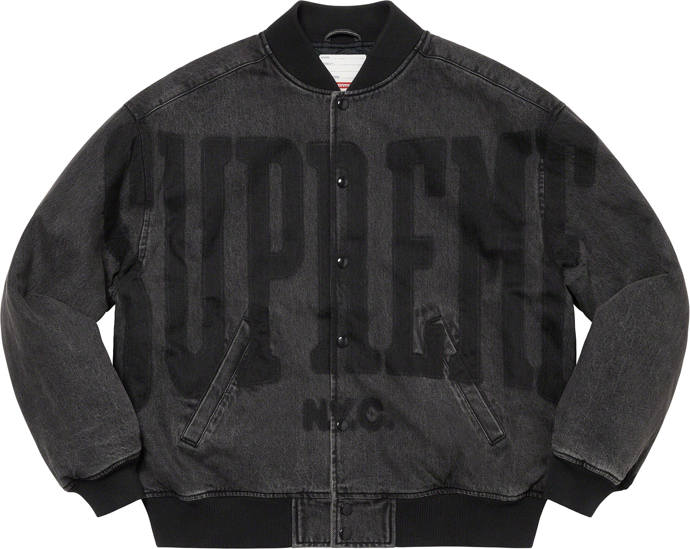 Washed Knockout Denim Varsity Jacket – Supreme