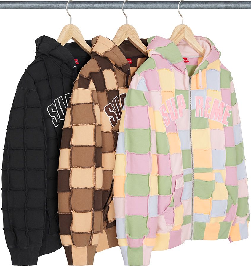 Supreme patchwork hooded online