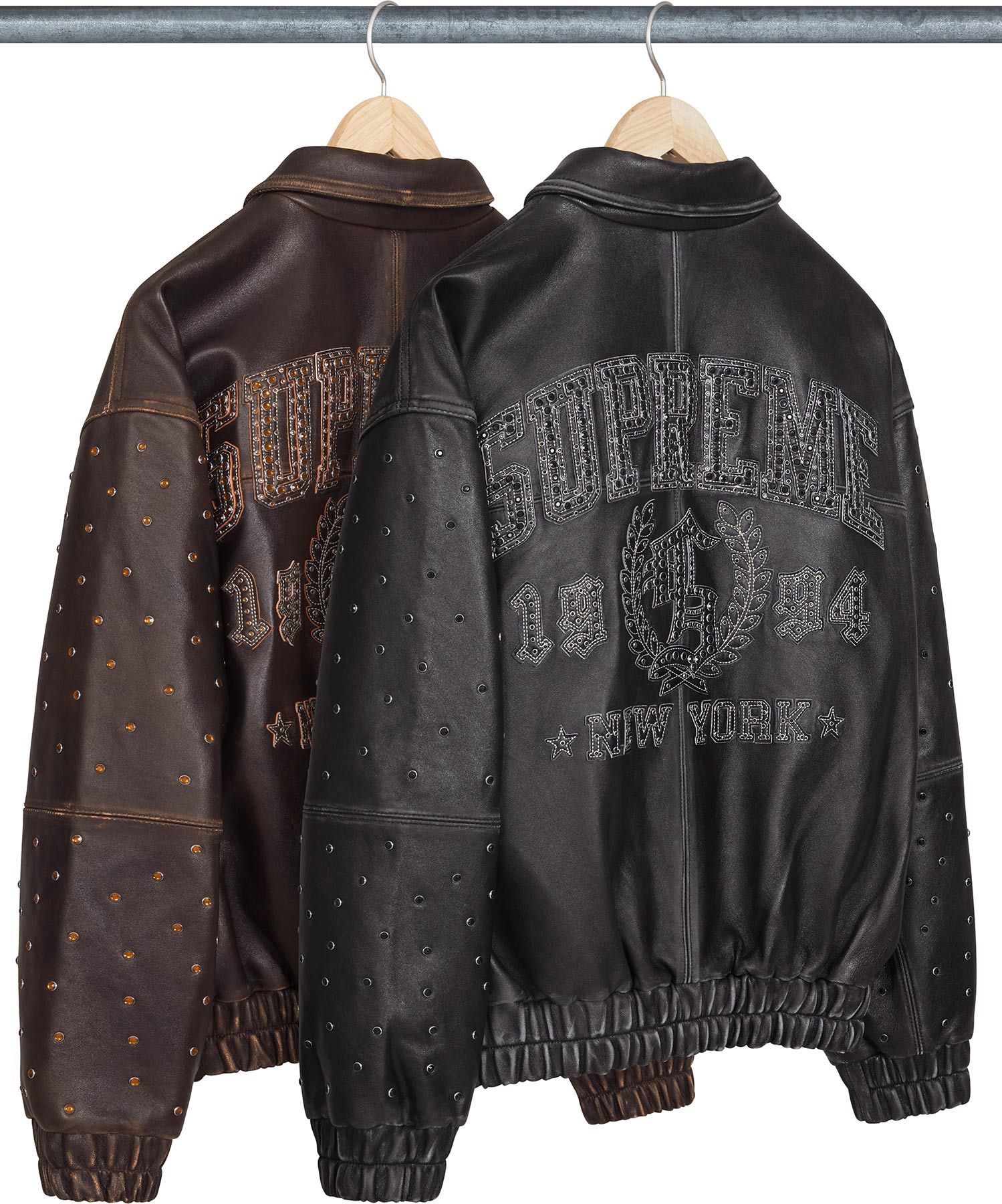 Gem Studded Leather Jacket – Supreme