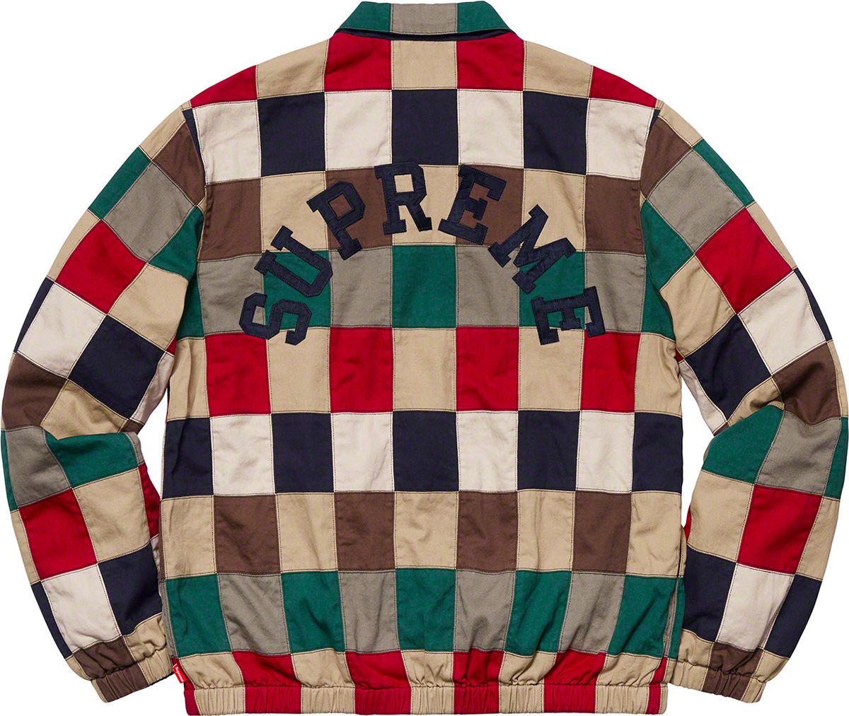 Patchwork harrington jacket best sale