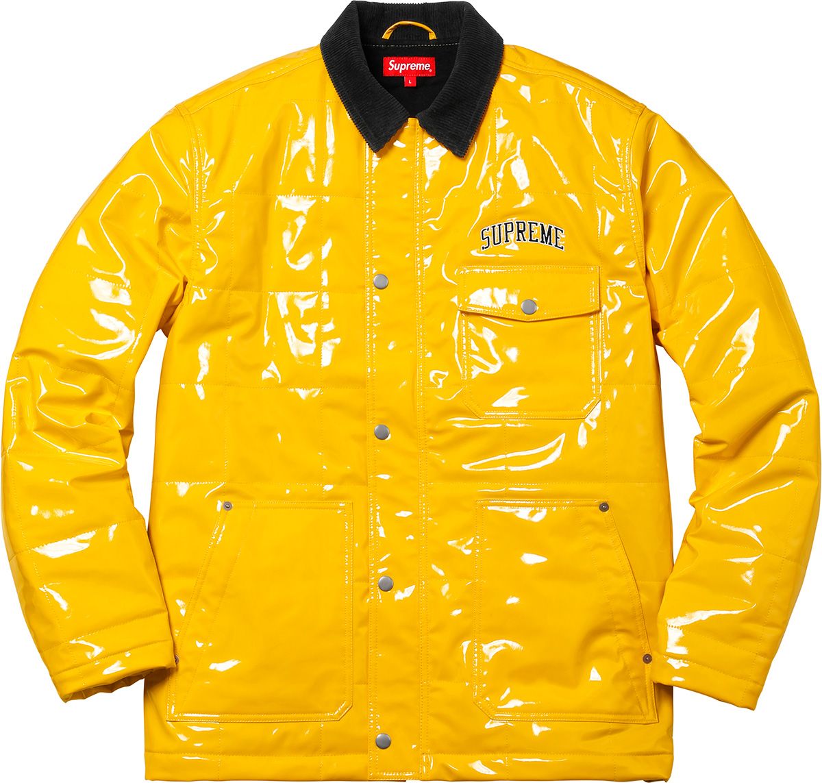 Quilted Patent Vinyl Work Jacket – Supreme