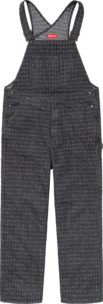 Jacquard Logos Denim Overalls – Supreme