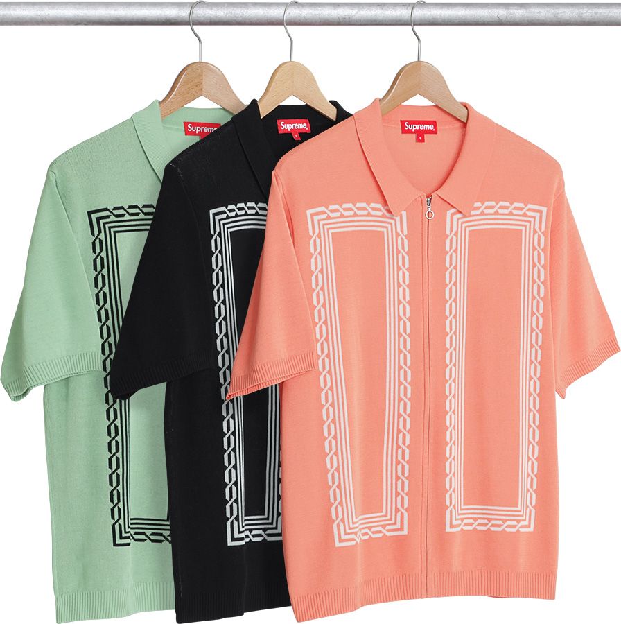 Weave Knit Zip Up Polo – Supreme