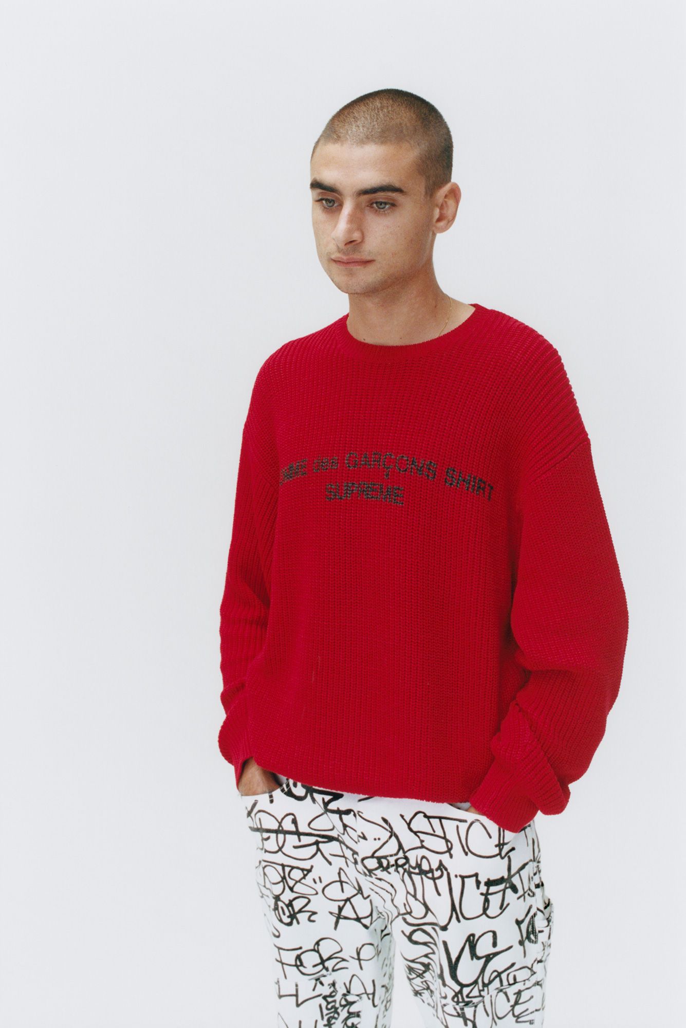 Cdg supreme sweatshirt best sale