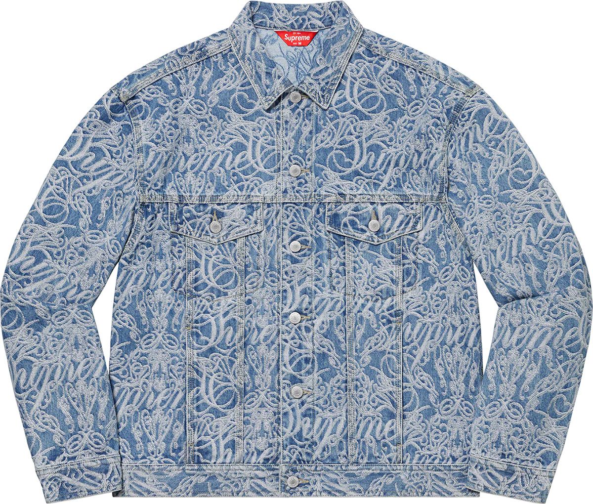 Script Jacquard Denim Trucker Jacket – Supreme