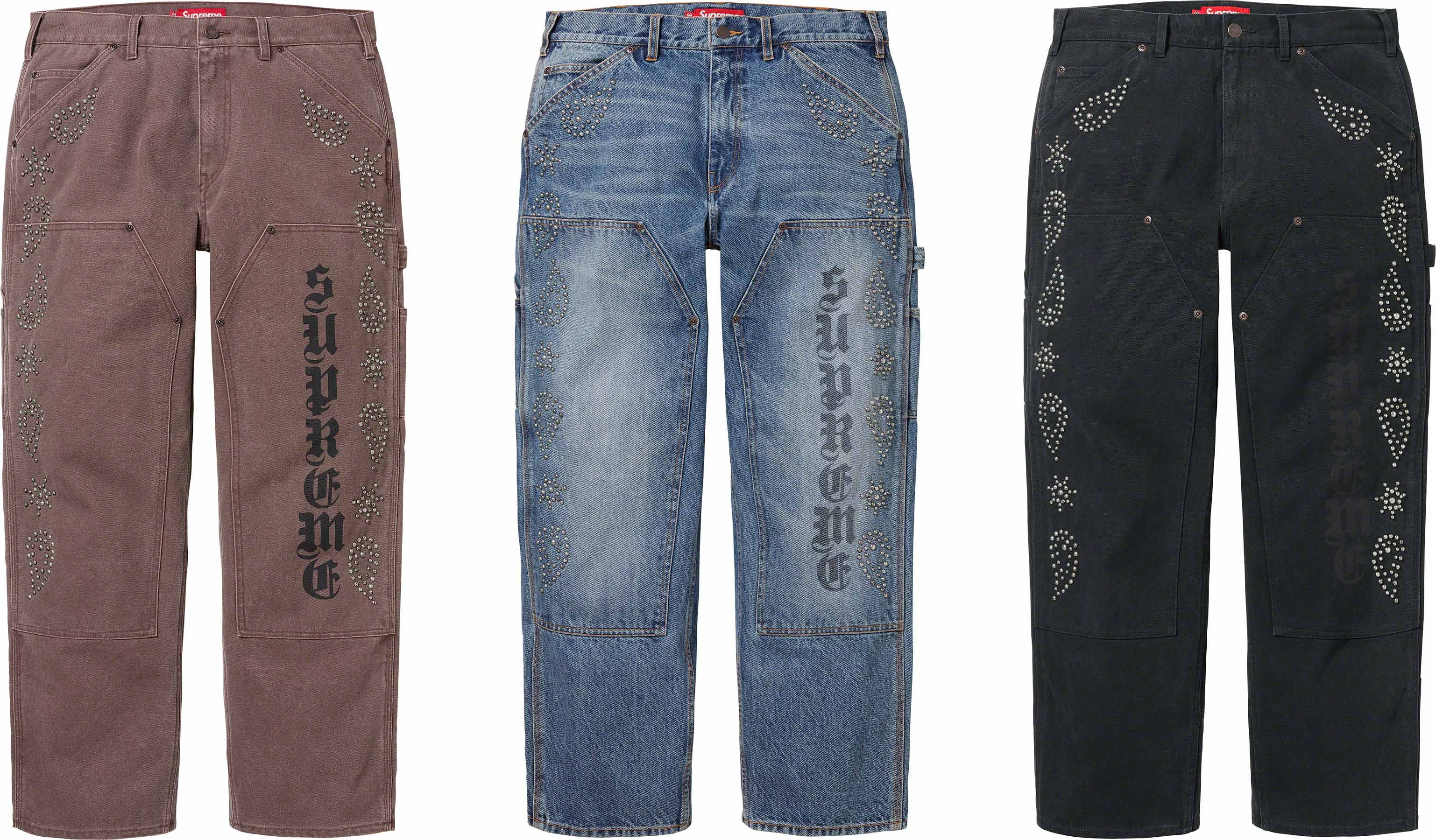 Paisley Studded Double Knee Painter Pant – Supreme