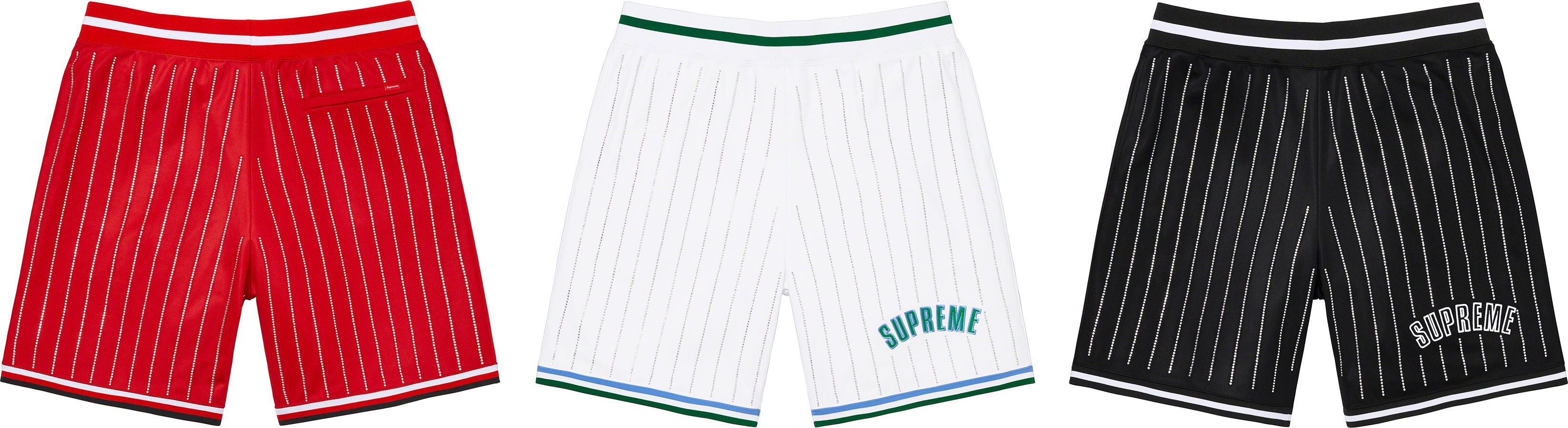 Rhinestone Stripe Basketball Short – Supreme