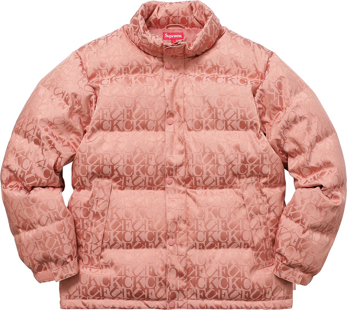 Fuck Jacquard Puffy Jacket – Supreme