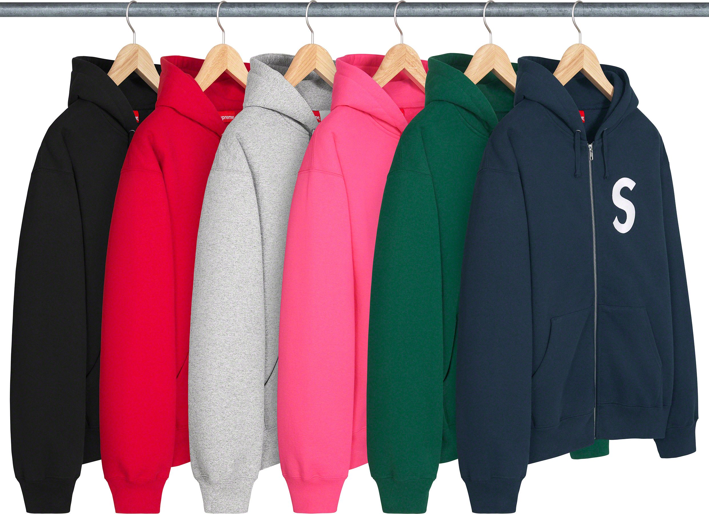 S Logo Zip Up Hooded Sweatshirt – Supreme