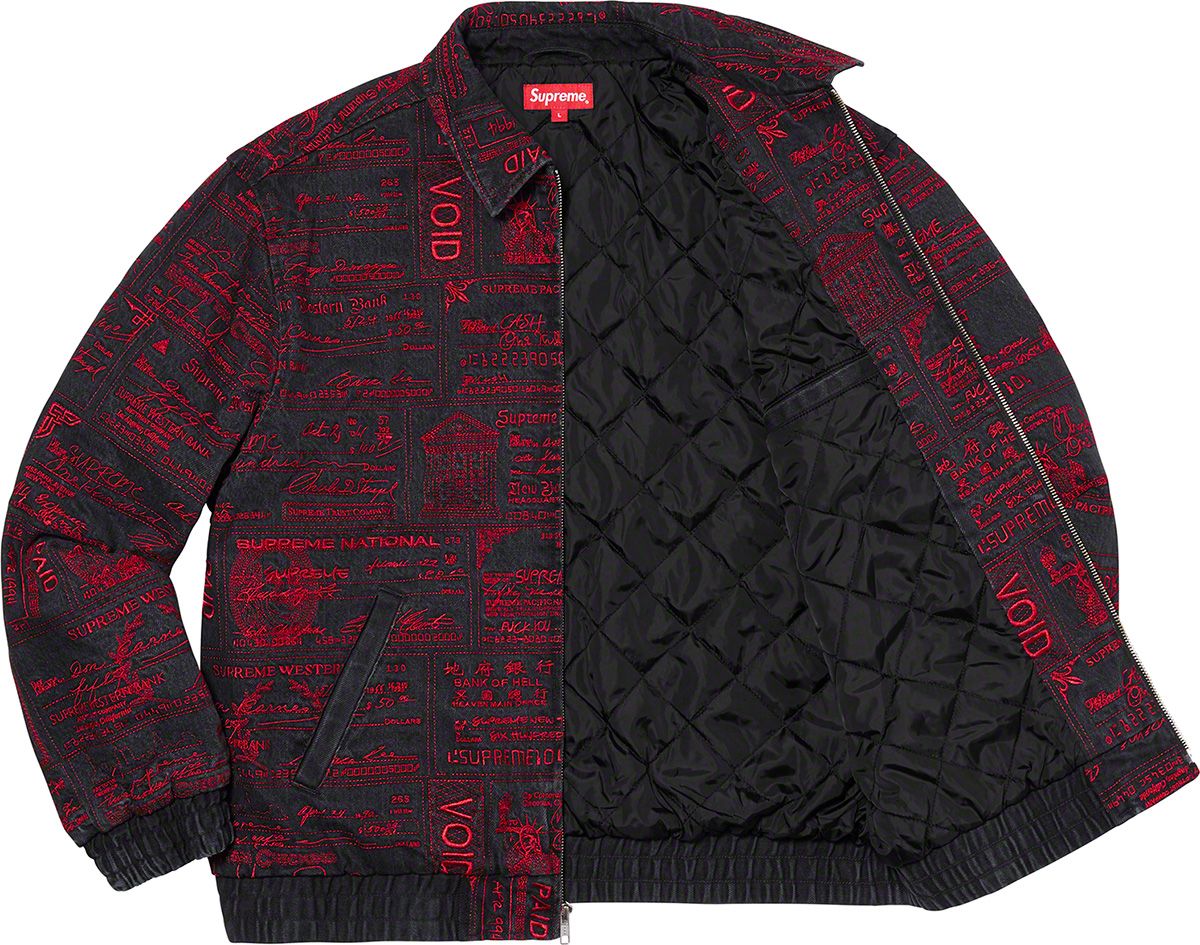 Checks Embroidered Denim Jacket – Supreme