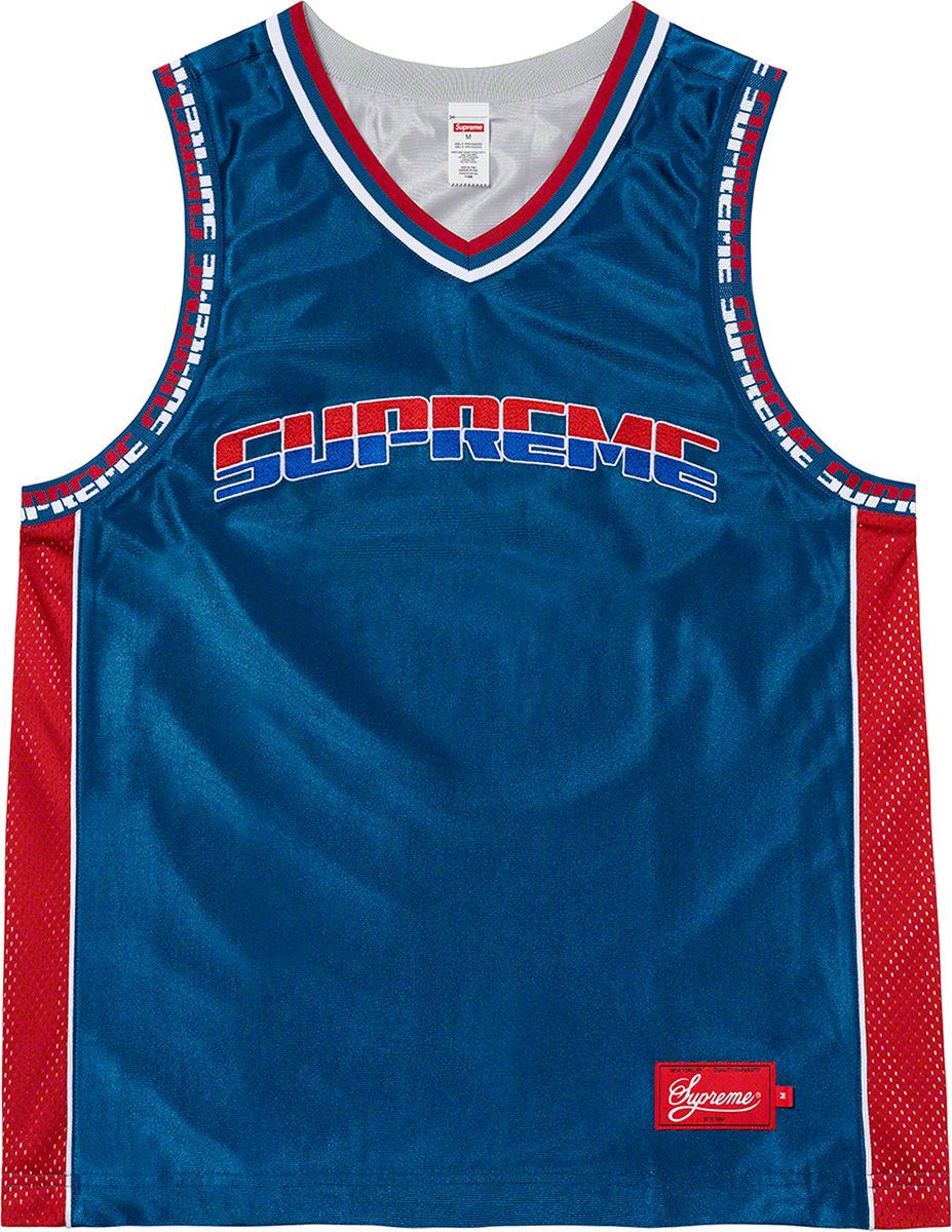 Supreme Rhinestone Basketball Jersey authentic Red