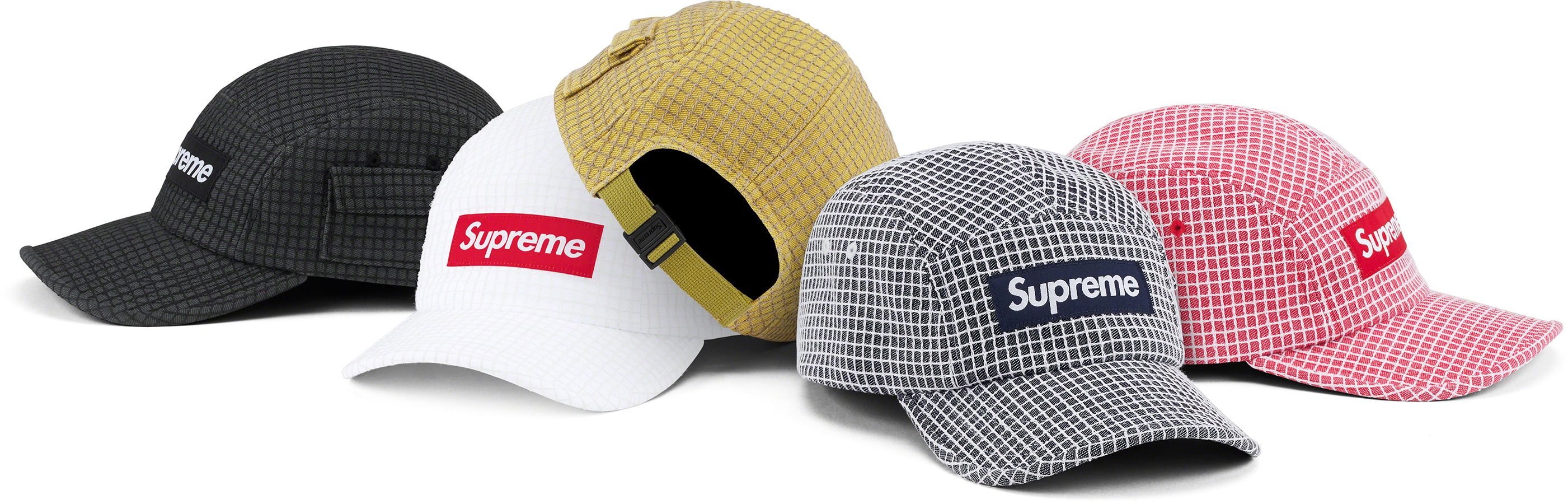 Fat Tip Jacquard Denim Camp Cap – Supreme